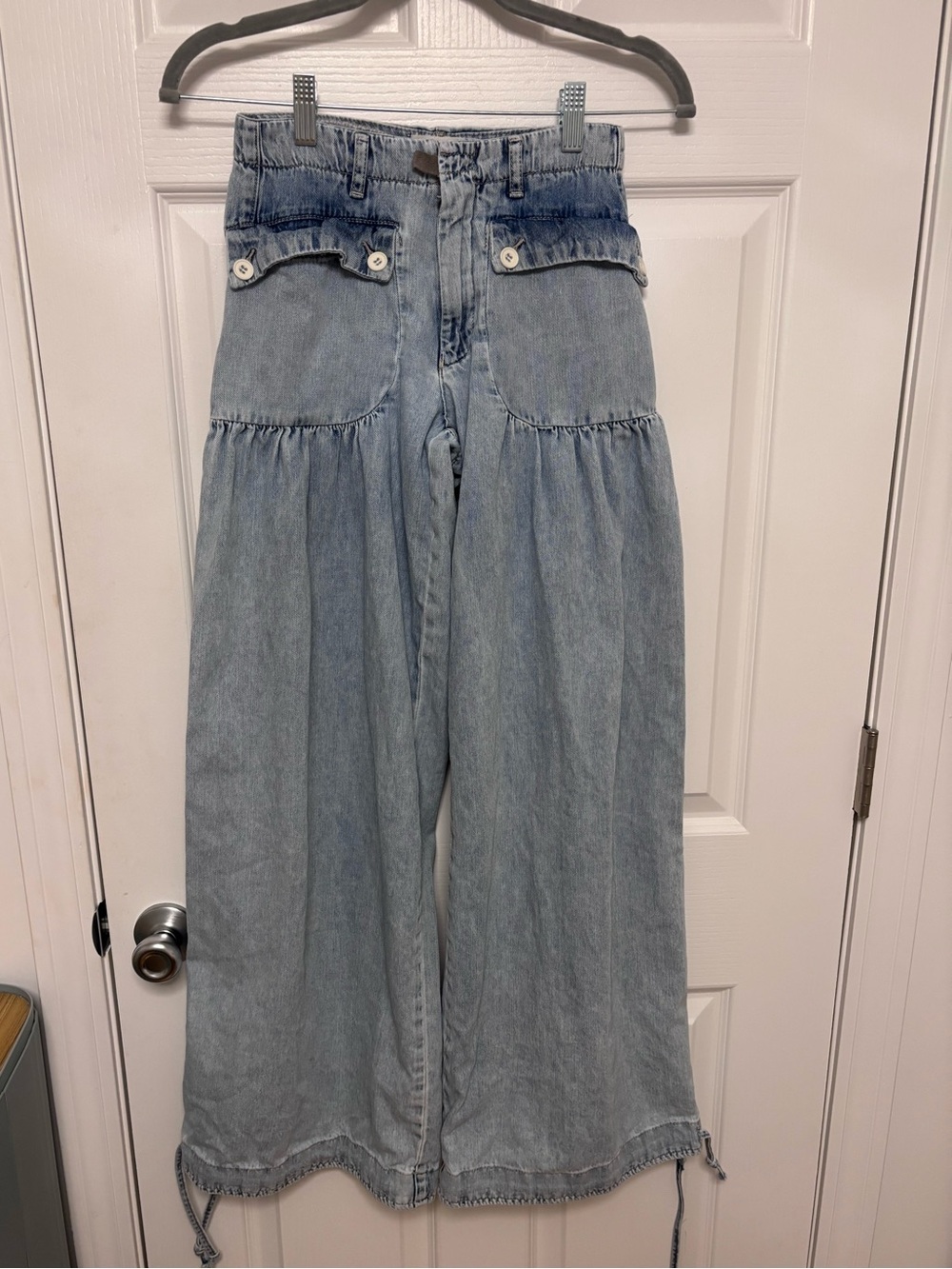 We The Free Light Blue Wide-Leg High-Rise Jeans